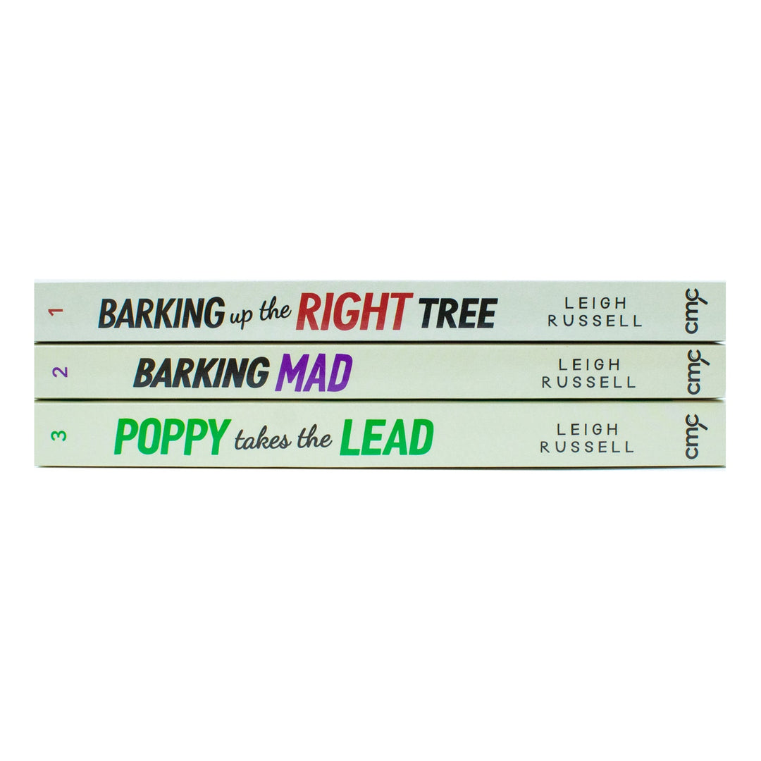 A Poppy Mystery Tale Collection 3 Books Set By Leigh Russell (Barking Up the Right Tree, Barking Mad & Poppy Takes The Lead)