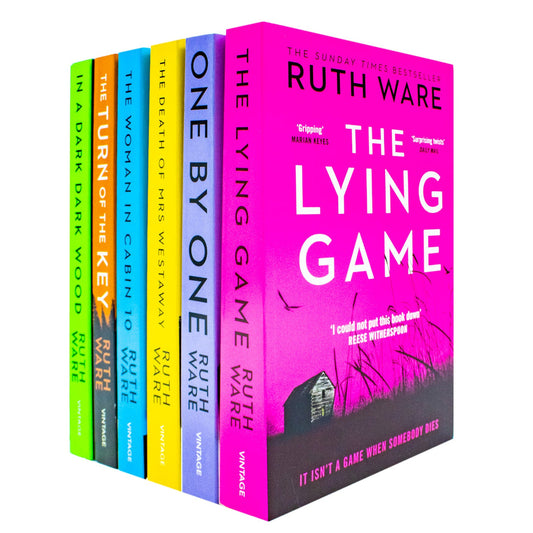 Ruth Ware Collection 6 Books Set (The Turn of the Key, The Woman in Cabin 10, In a Dark Dark Wood, One by One, The Death of Mrs Westaway, The Lying Game)