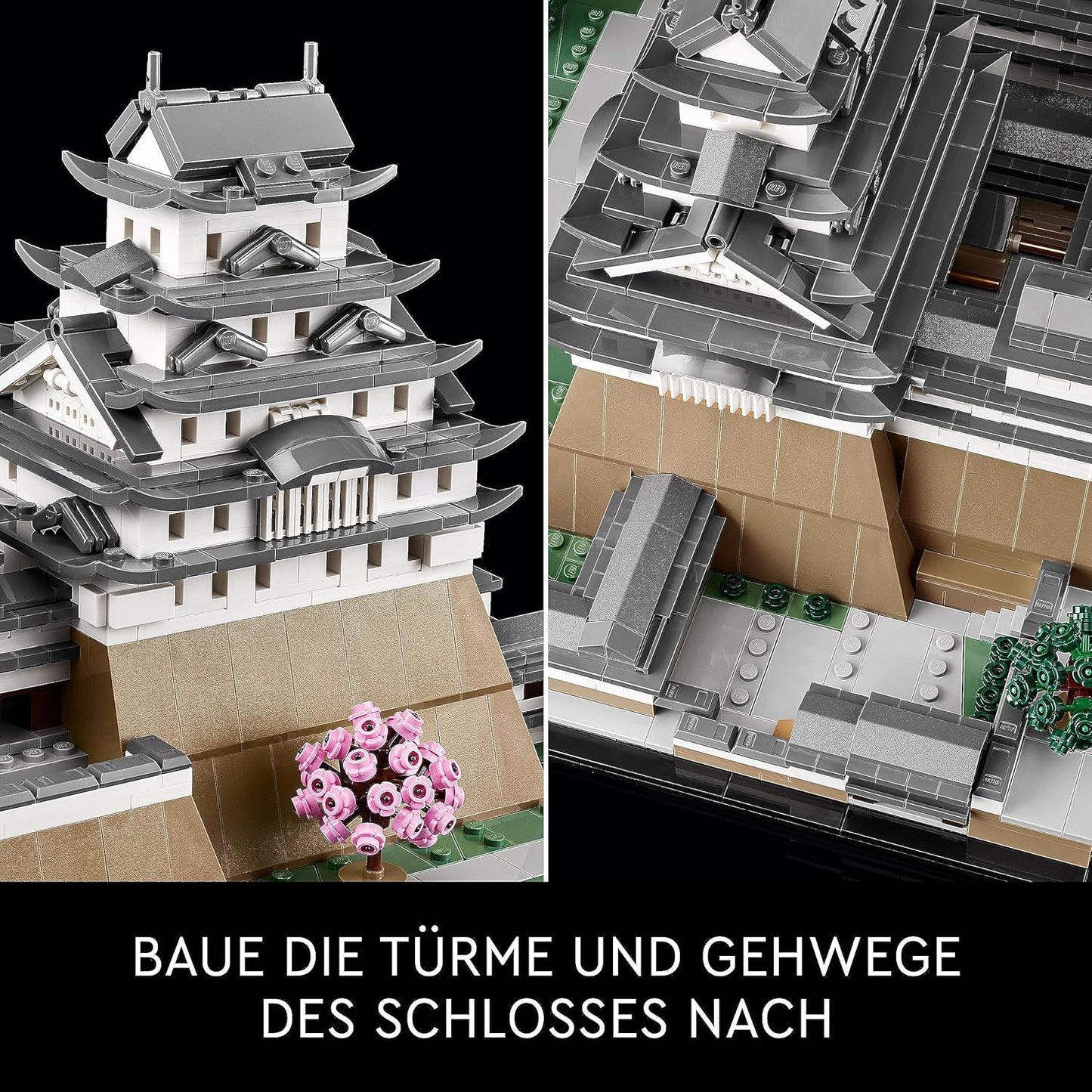 LEGO 21060 Architecture Himeji Castle Model Kit for Adults, Landmark Collection Set for Fans of Creative Gardening and Japanese Culture, With Cherry Blossom Tree, Gift for Him and Her