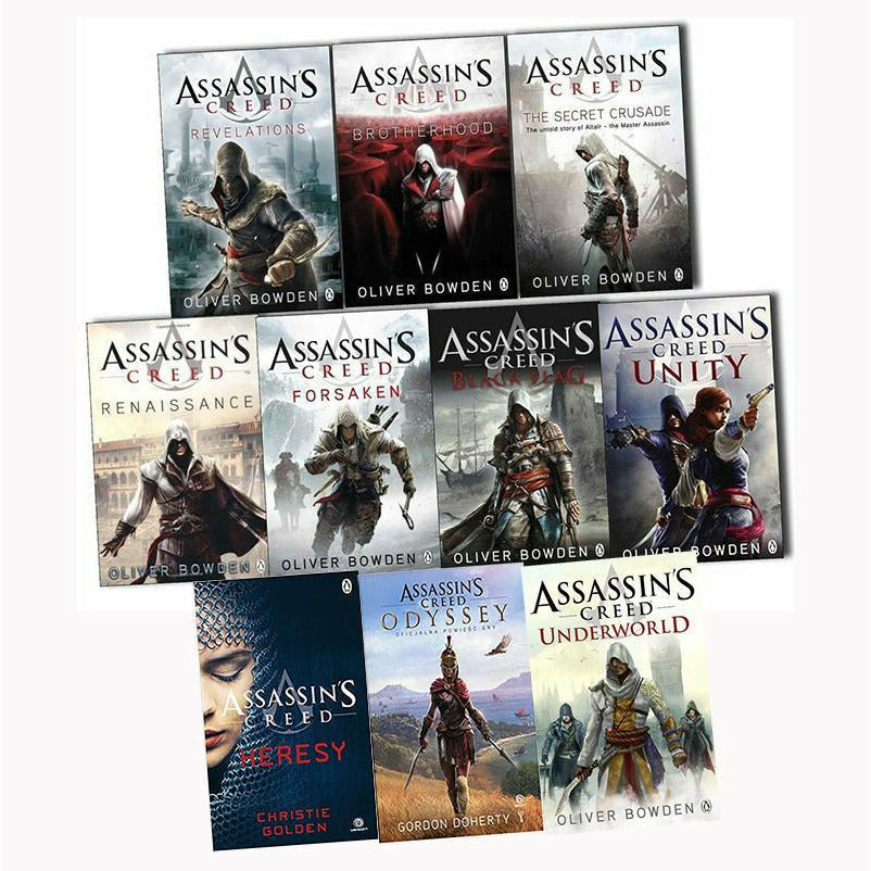 НЕМНОГО ПОВРЕЖДЕНИЙ - Assassins Creed 10 Коллекция книг Оливера Боудена Ересь, Одиссея, Другой мир