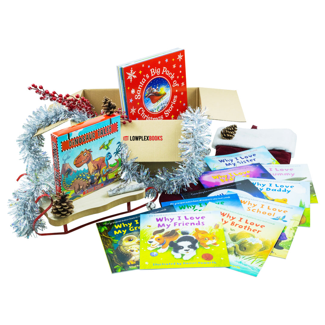 Ultimate Christmas Storytime Bundle, Santa’s Big Pack, Dinosaur Tales, and Why I Love Collection, 30 Festive Picture Books for Kids