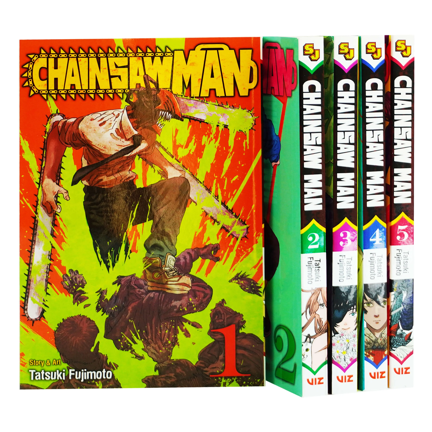 Chainsaw Man 5 Books Collection Set от Тацуки Фудзимото (тома 1-5)