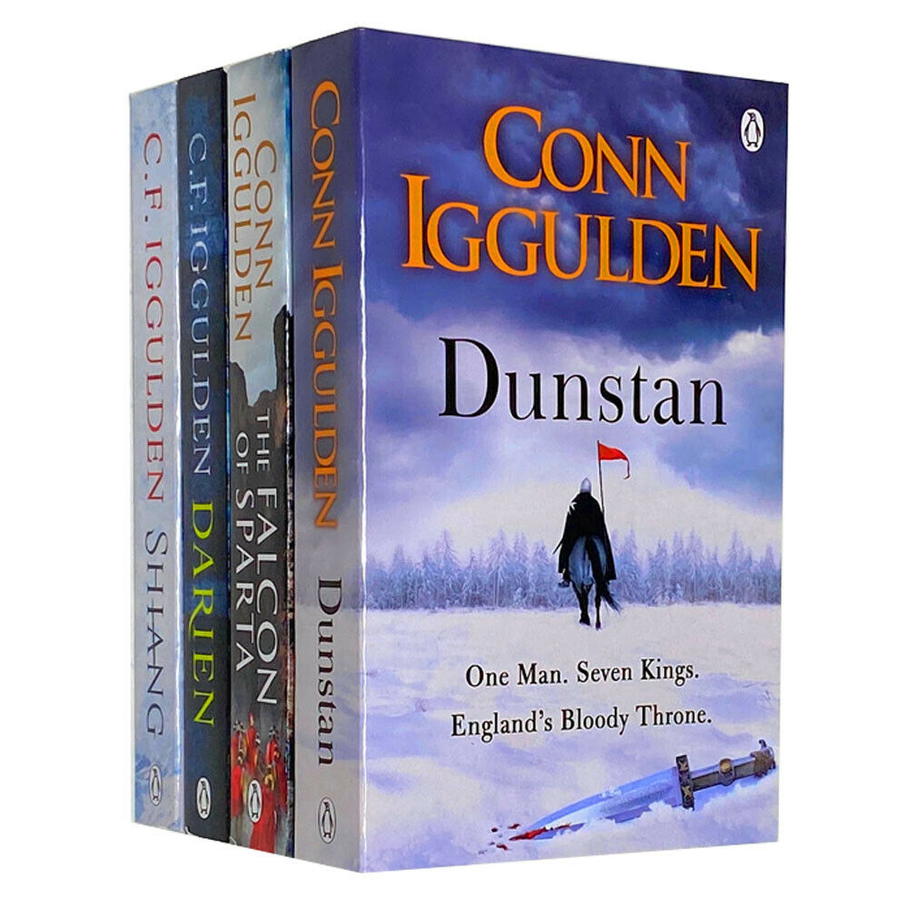 Conn Iggulden Series 4 Books Collection Set - Darien, Shiang, The Falcon of Sparta, Dunstan