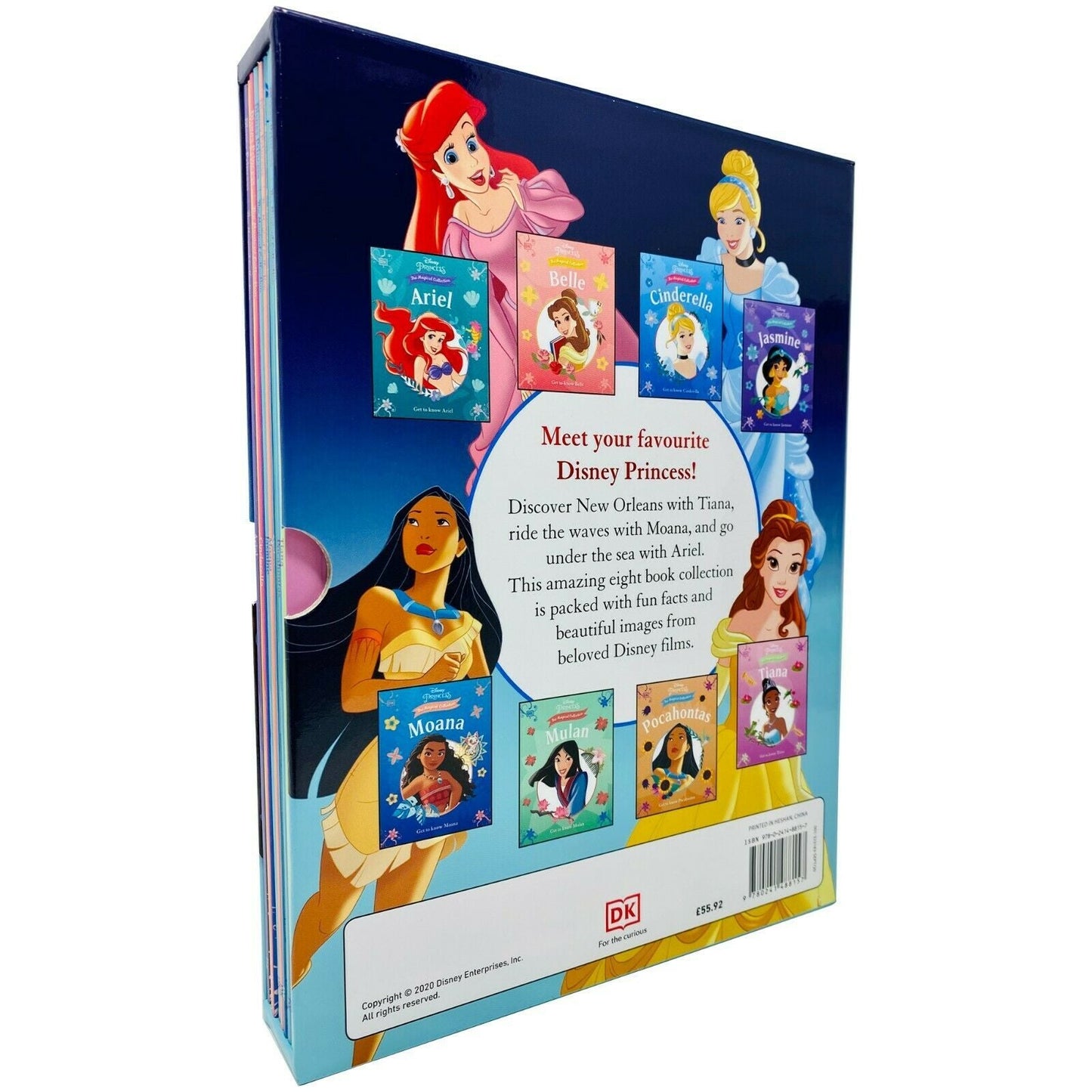 Disney Princess The Magical Collection 8 Books Box Set (Moana, Mulan, Pocahontas, Tiana, Ariel, Belle, Cinderella & Jasmine)