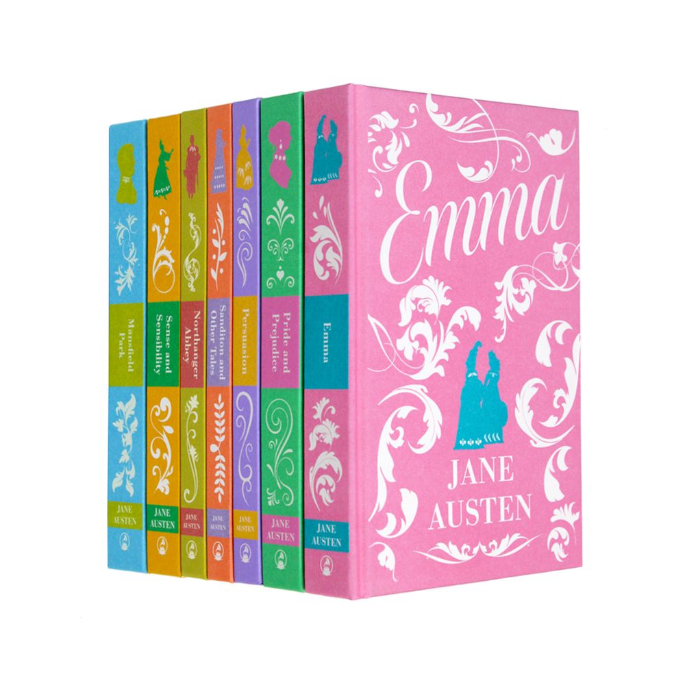 Jane Austen: The Complete 7 Books Hardcover Books Boxed Set (Emma, ​​Pride and Prejudice, Persuasion, Sanditon and Other Tales, Northanger Abbey, Sense and Sensibility &amp; Mansfield)