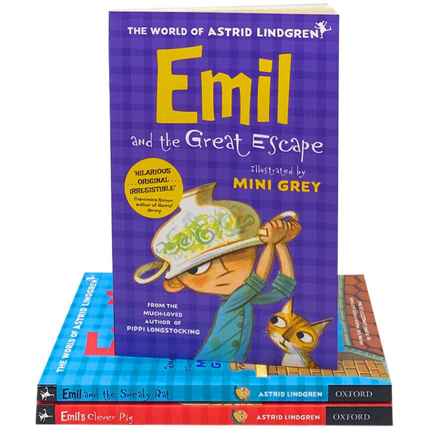 Astrid Lindgren Emil Collection 3 Books Set Great Escape, Sneaky Rat, Clever Pig