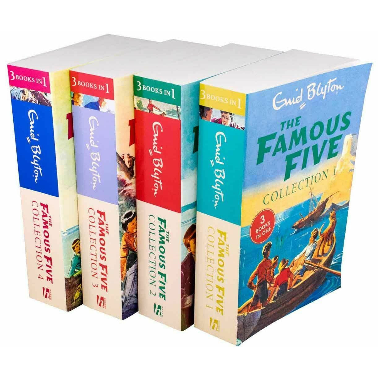 Enid Blyton The Famous Five 4 Book Set 12 Story Collection