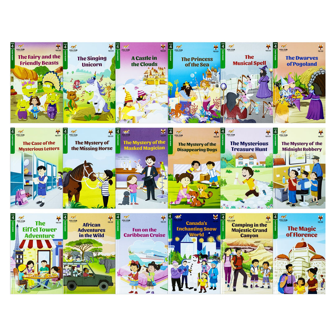 Fox Cub Fluent Graded Readers 18 Book Set Collection: Level 4 - Fluent Reader