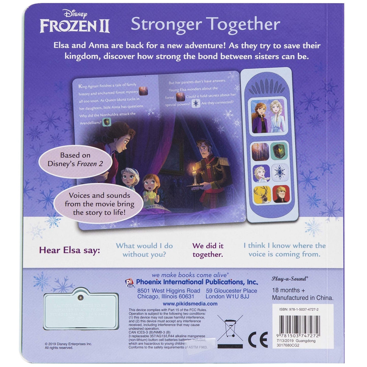 Επιτραπέζιο βιβλίο Little Sound Book Film Tie in - Frozen 2: Stronger Together (Play-A-Sound)