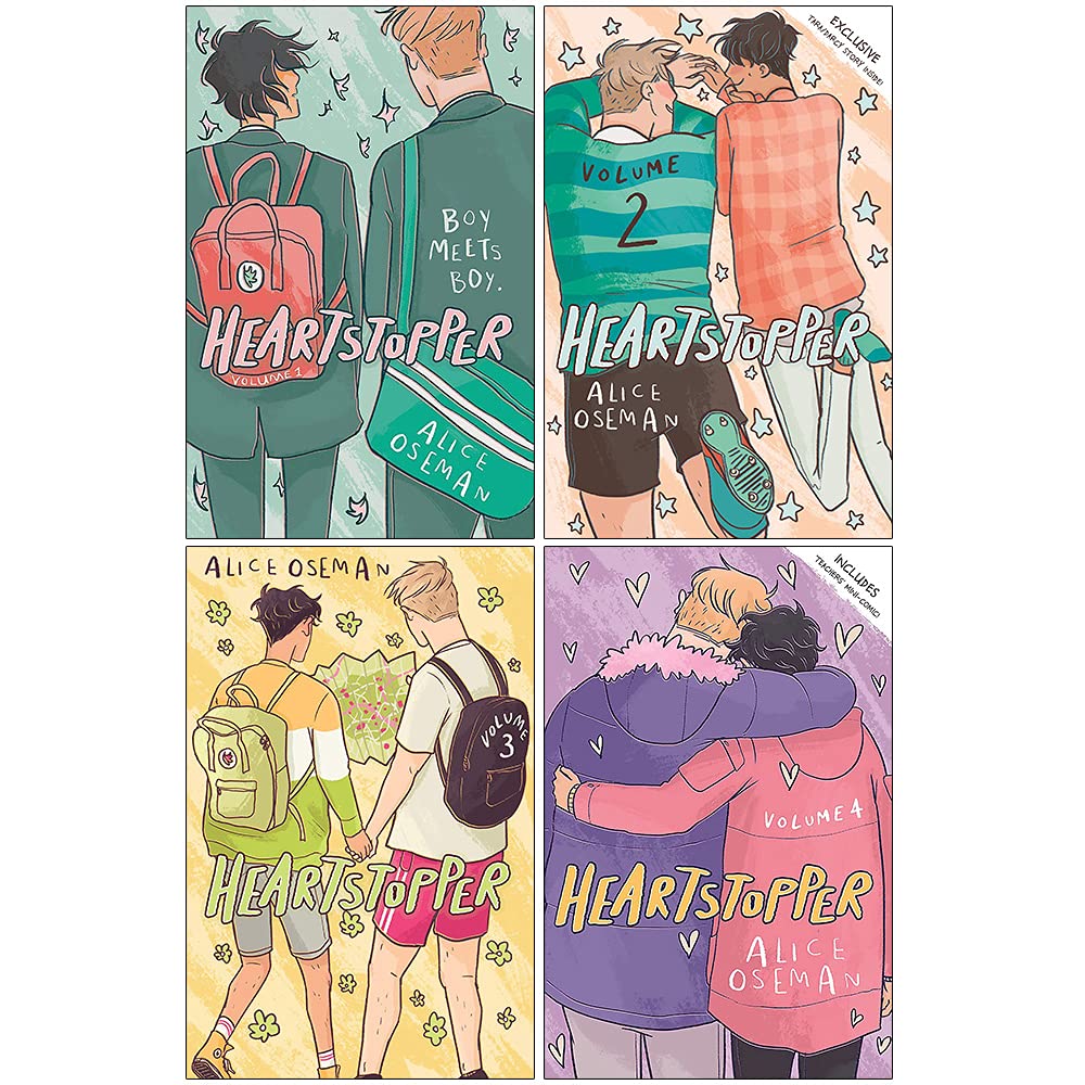 Heartstopper Series Volume 1-4 Books Collection set by Alice Oseman