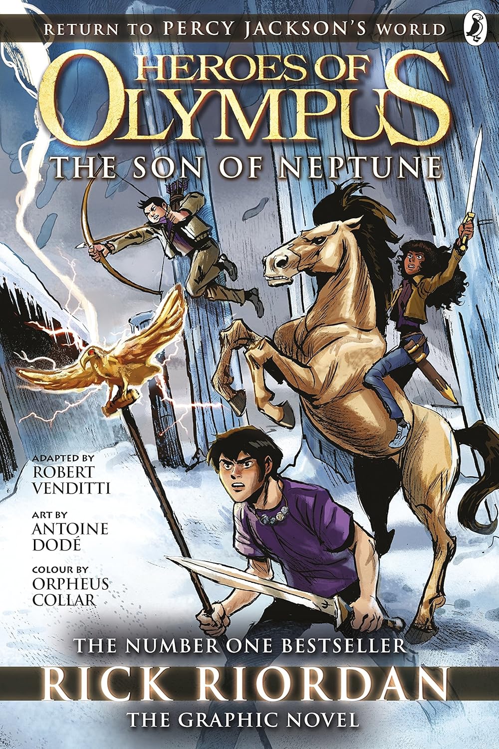 Heroes of Olympus Graphic Novels 3 Books Collection Set by Rick Riordan (The Lost Hero, The Son Of Neptune, The Mark of Athena)