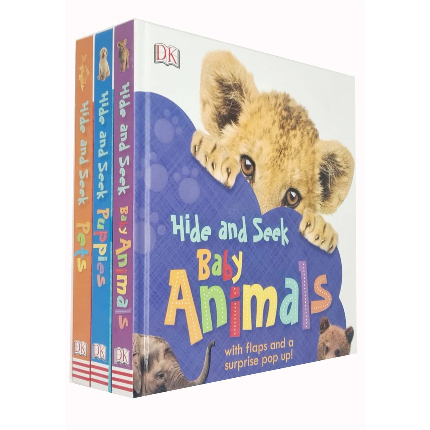 Hide and Seek 3 Books Collection Set (Pets, Baby Animals & Puppies)