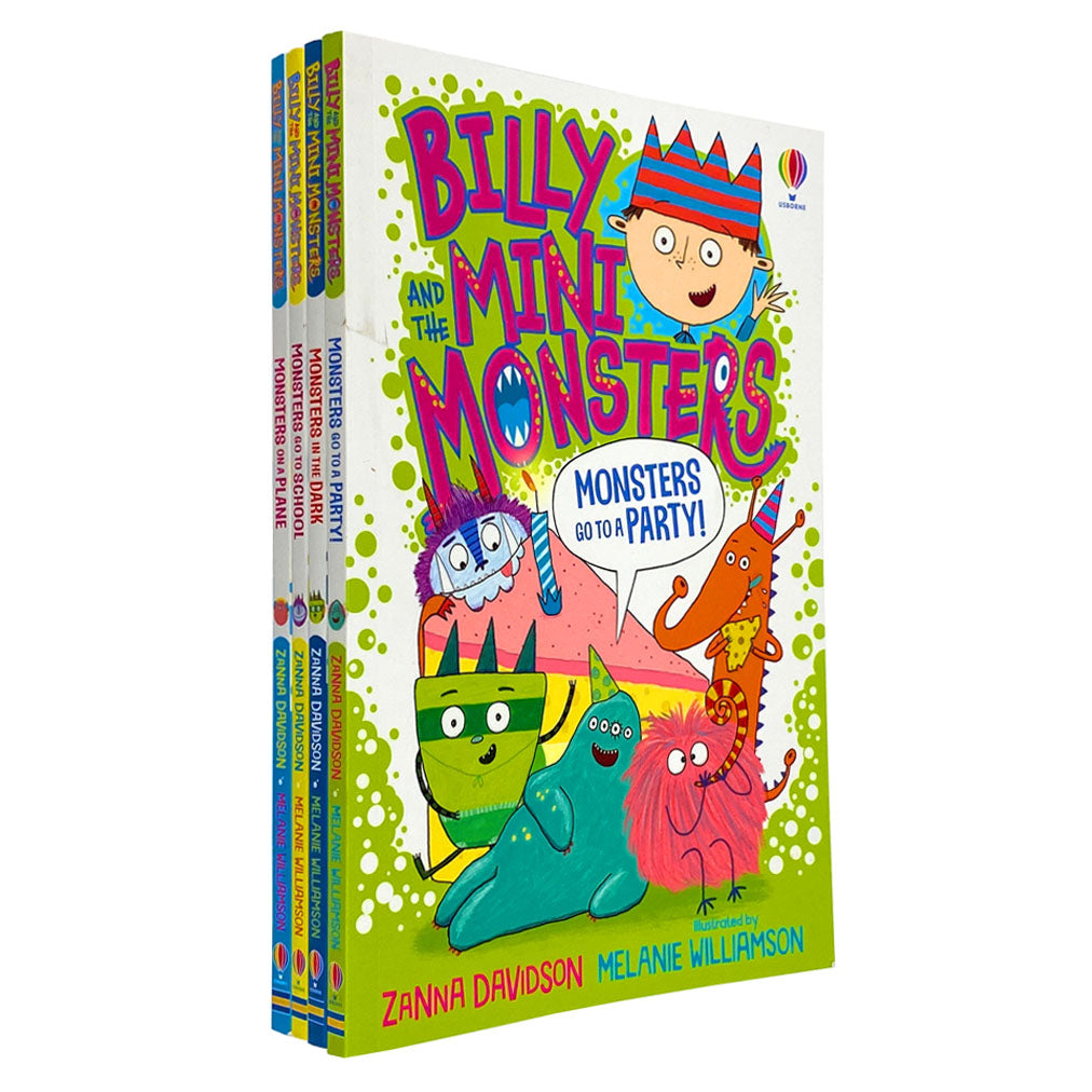 Billy and the Mini Monsters 4 Books Collection Set by Zanna Davidson Inc Monsters go to School, Monsters on a Plane...