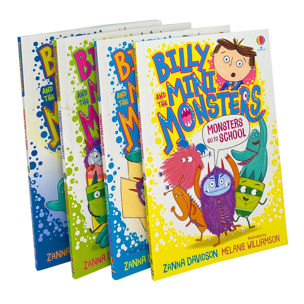 Billy and the Mini Monsters 4 Books Collection Set by Zanna Davidson Inc Monsters go to School, Monsters on a Plane...