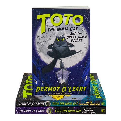 Toto The Ninja Cat Series 3 Books Collection Set - The Incredible Cheese Heist The Great Snake Esc..