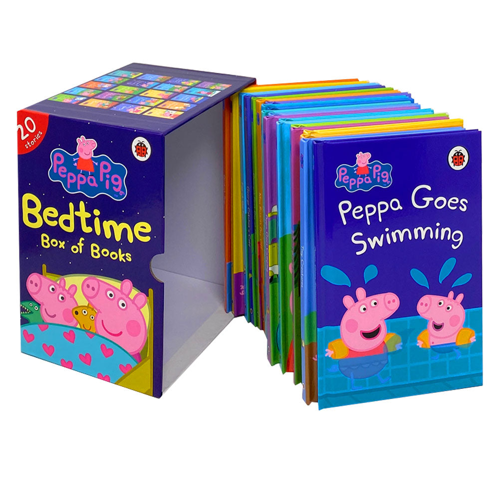 Peppa Pig Bedtime Box of Books 20 Stories Ladybird Collection Box Set, Peppa Goes Swimming...