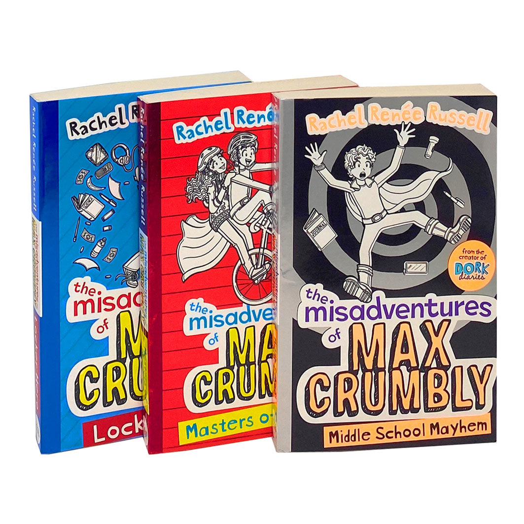 The Misadventures of Max Crumbly Series 3 Books Collection Set By Rachel Renee