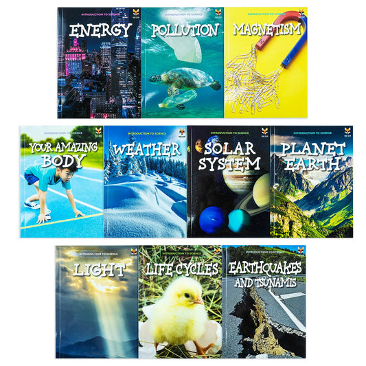 Children Introduction to Science for Beginners (Series 2) 10 Book Collection set: (Energy, Earthquakes and Tsunamis, Life Cycles, Light, Magnetism, ... Solar System, Weather, Your Amazing Body)