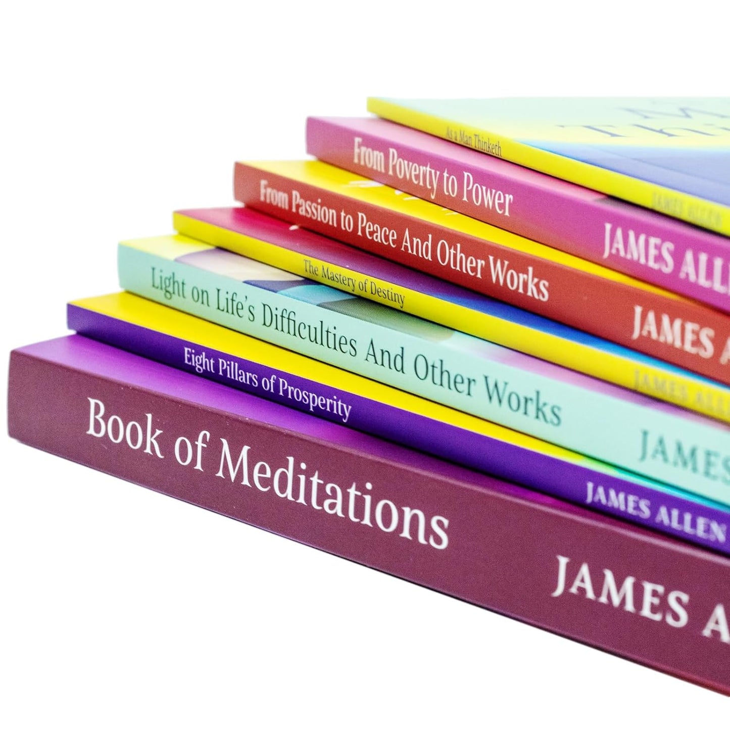 James Allen 7 Self-improvement and Spiritual Growth Book Set Collection: As a Man Thinketh, The Mastery of Destiny, Eight Pillars of Prosperity, Book of Meditations & Others (James Allen Series)