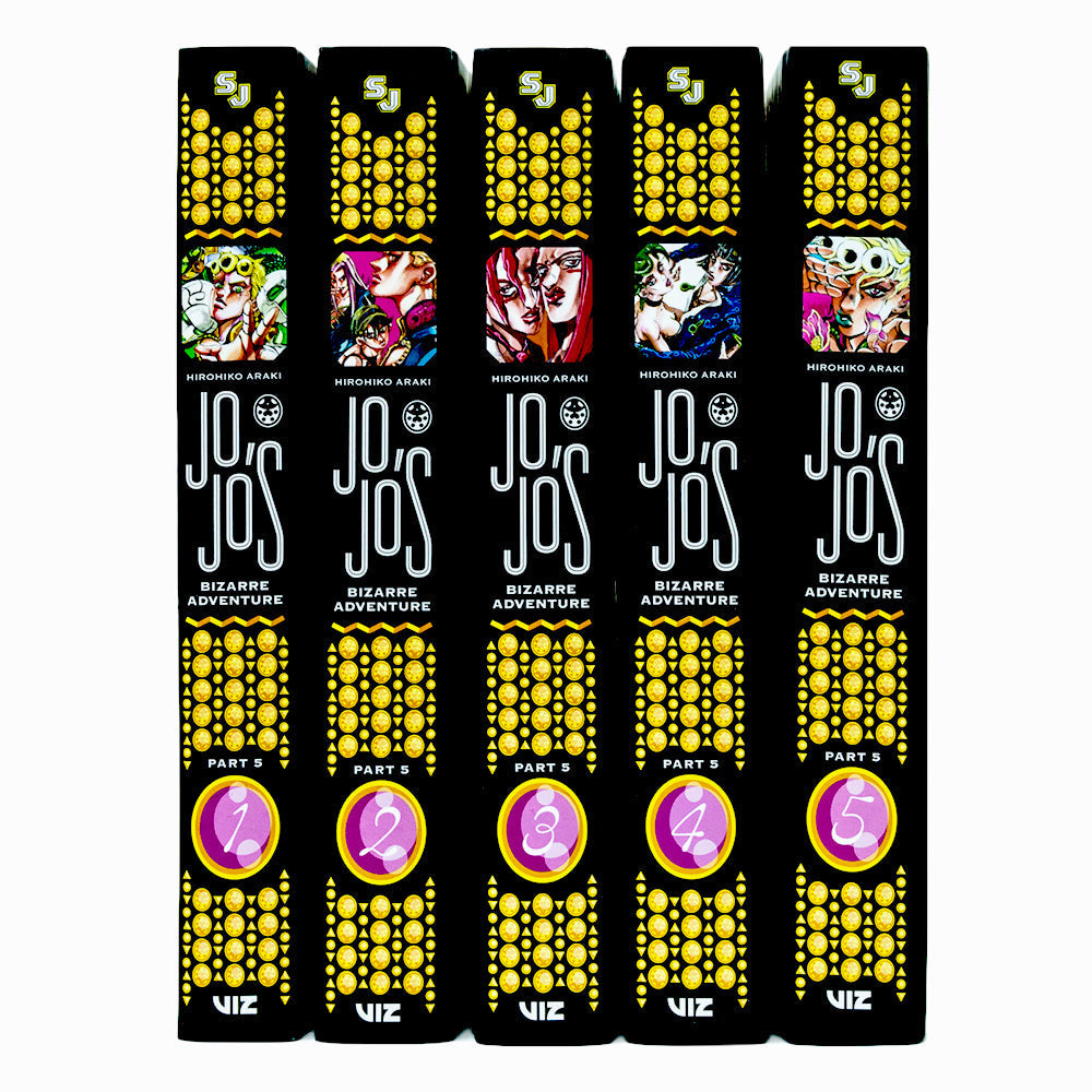 JoJo's Bizarre Adventure Part 5- Golden Wind Series 5 Books Collection Set by Hirohiko Araki