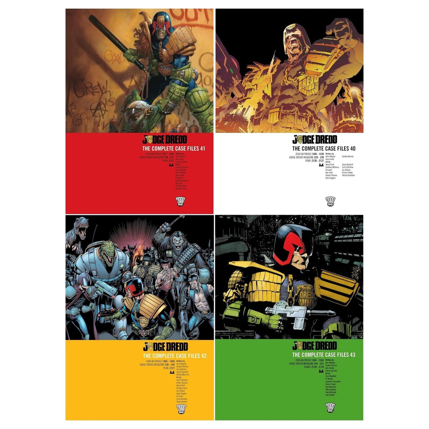 Judge Dredd Complete Case Files Volume 40-43 Collection 4 Books Set Series 9 By John Wagner