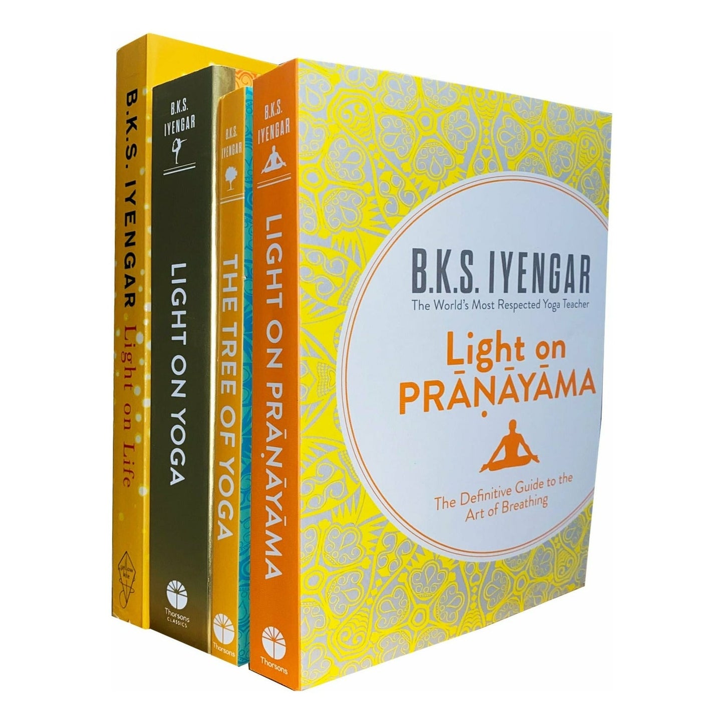 B.K.S. lyengar Collection 4 Books Set Light on Life, Light on Yoga, Light on Pranayama, Tree of Yoga