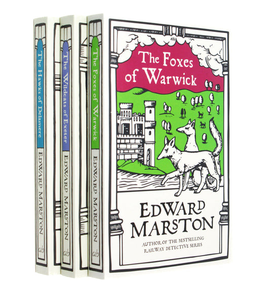 Edward Marston Domesday Series Collection 3 Books Set Books 7-9( The Foxes of Warwick,The Wildcats of Exeter,The Hawks of Delamere)