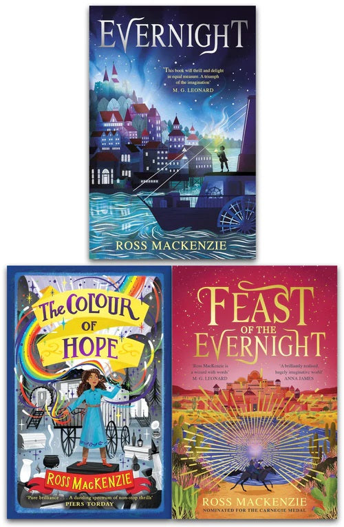 Ross MacKenzie 3 Books Collection Set (Evernight, Feast of the Evernight, The Colour of Hope)