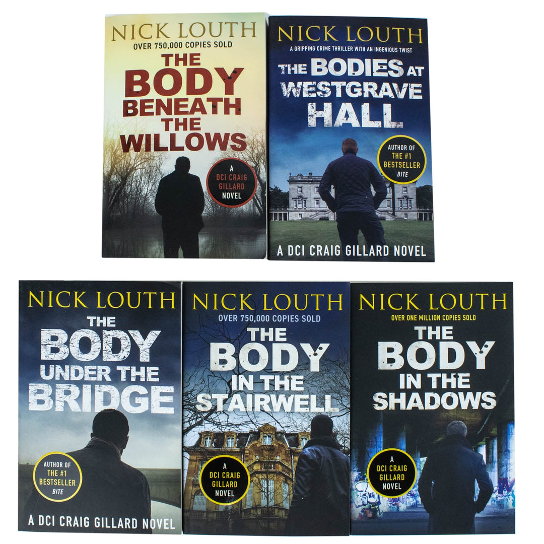 DCI Craig Gillard Crime Thrillers Series 5 Books Collection Set by Nick Louth (Beneath the Willows, The Shadows, Under the Bridge, The Stairwell, Westgrave Hall)