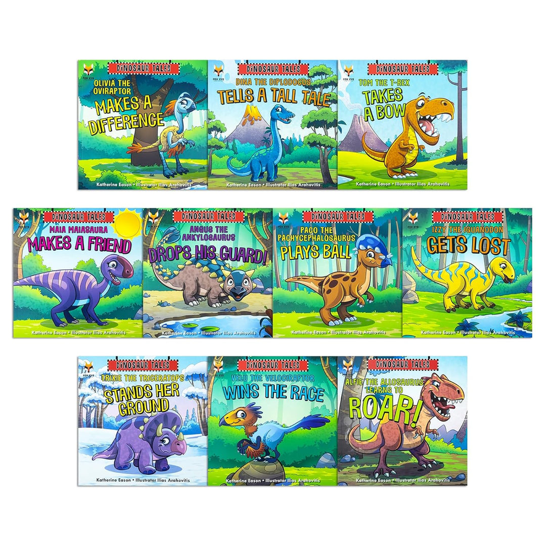 Dinosaur Tales 10 Picture Book Collection (Alfie The Allosaurus Learn to Roar, Olivia The Oviraptor Makes A Difference & More