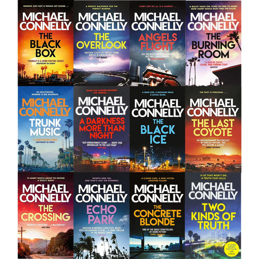 Michael Connelly Harry Bosch Series 12 Books Collection Set The Black Box, The Crossing, Echo Park, Two Kinds of Truth, The Burning Room, The Overlook & More