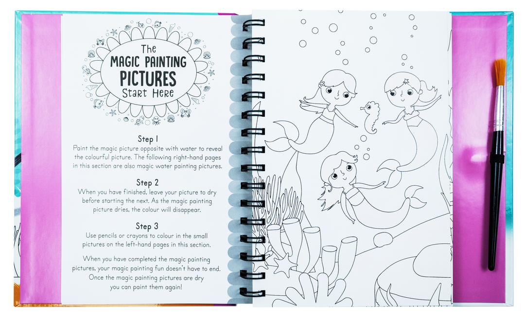 Magic Water Colouring Activity Collection 3 Book Set By Jenny Copper(Horses & Unicorns, Mermaids, Under the Sea)