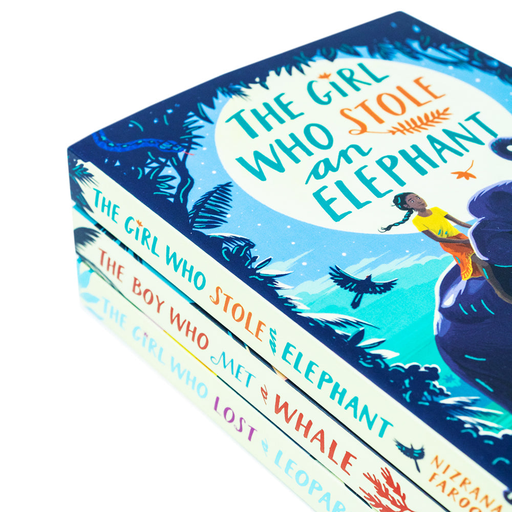 Nizrana Farook 3 Books Collection Set (The Girl Who Stole an Elephant, The Boy Who Met a Whale & The Girl Who Lost a Leopard)