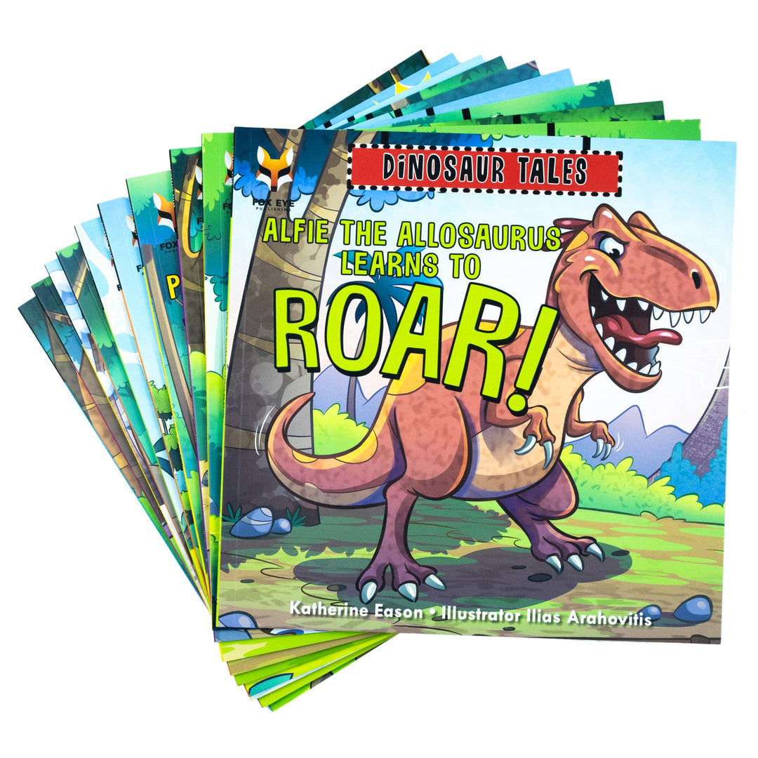 Dinosaur Tales 10 Picture Book Collection (Alfie The Allosaurus Learn to Roar, Olivia The Oviraptor Makes A Difference & More