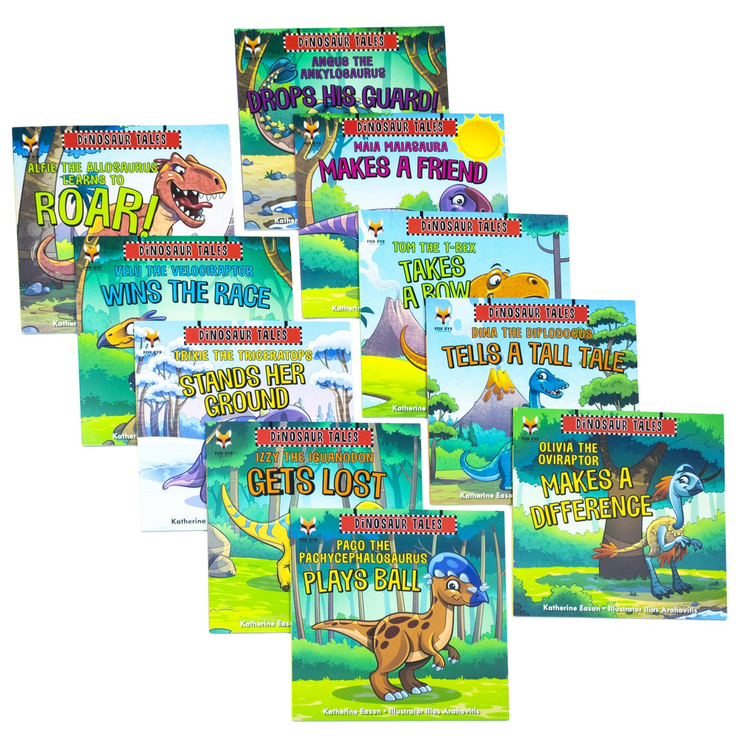 Dinosaur Tales 10 Picture Book Collection (Alfie The Allosaurus Learn to Roar, Olivia The Oviraptor Makes A Difference & More