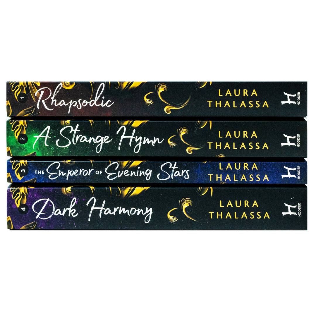 Συλλογή βιβλίων The Bargainer Series 4 από τη Laura Thalassa (Rhapsodic, A Strange Hymn, The Emperor of Evening Stars &amp; Dark Harmony)