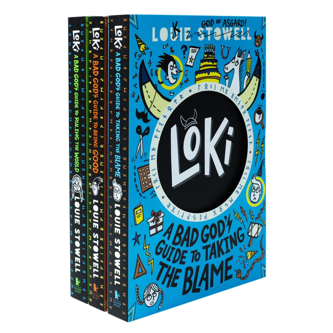 Loki: A Bad Gods Guide Series By Louie Stowell 3 Books Collection Set (Loki: A Bad Gods Guide to Being Good, Loki: A Bad Gods Guide to Taking the Blame, Loki: A Bad Gods Guide to Ruling the World)