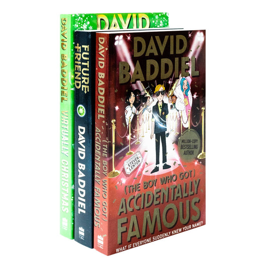 David Baddiel Collection 3 Books Set (The Boy Who Got Accidentally Famous,Future Friend,Virtually Christmas )