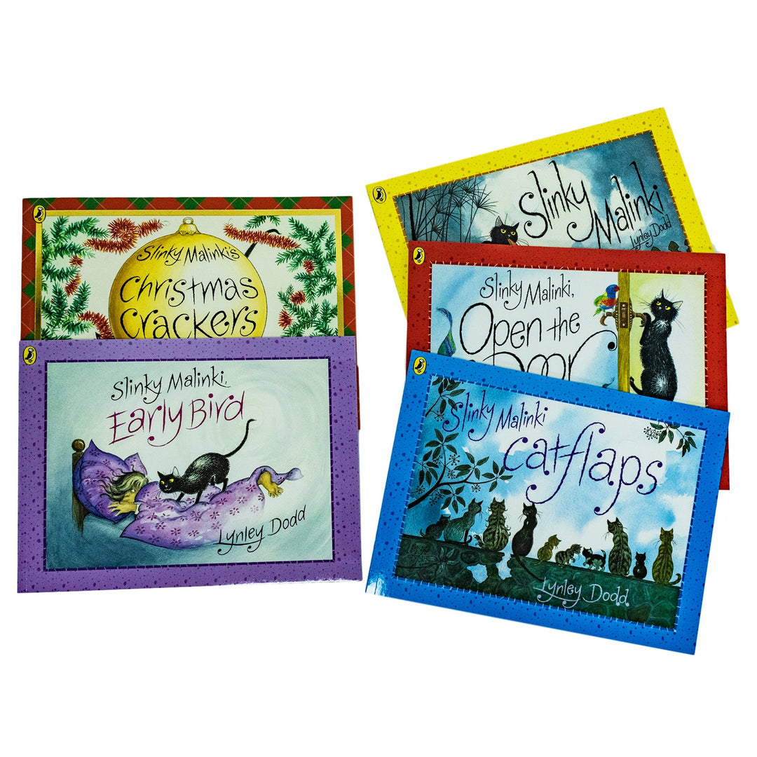 Lynley Dodd Slinky Malinki Hairy Maclary and Friends Series 5 Books Collection Set