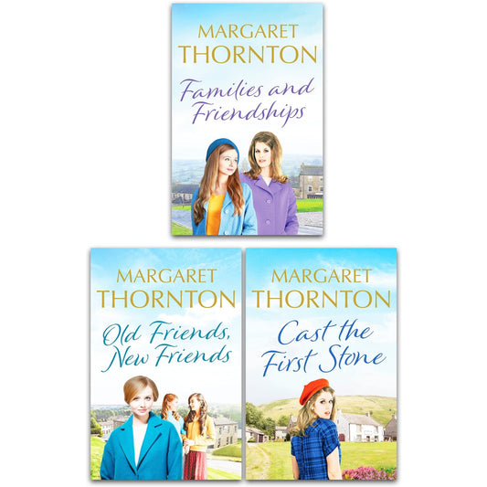 Margaret Thornton 3 Books Collection Set (Old Friends, New Friends, Cast the First Stone, Families and Friendships)