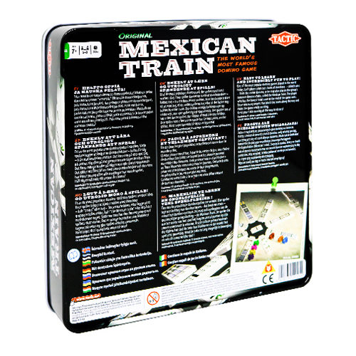 Mexican Train in Tin – 91 double 12 dominoes