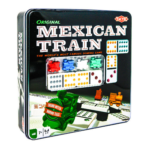 Mexican Train in Tin – 91 double 12 dominoes