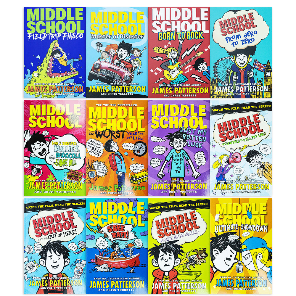 Middle School Series 12 Books Set Collection By James Patterson