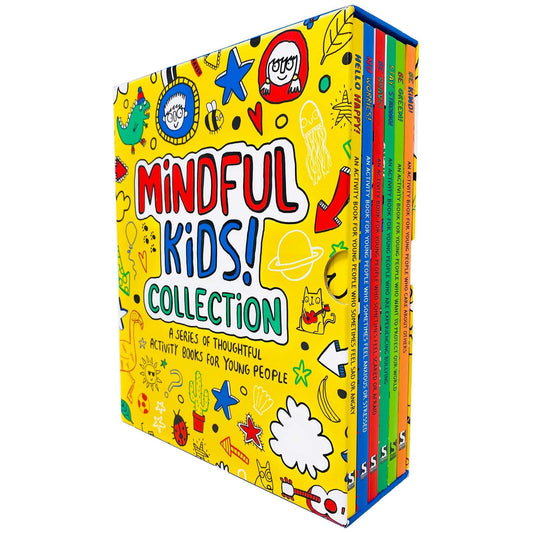 Mindful Kids 6 Books Collection Activity Box Set - Hello Happy No Worries Be Brave Stay Strong Be ..