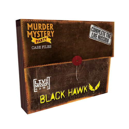 Murder Mystery Party Files Case: Black Hawk Live Mission Game