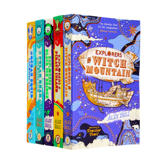 The Polar Bear Explorers Club 5 Books Collection Set by Alex Bell (Polar Bear Explorers Club, Explorers on Witch Mountain, Explorers on Black Ice Bridge, Ocean Squid Explorers Club & MORE)