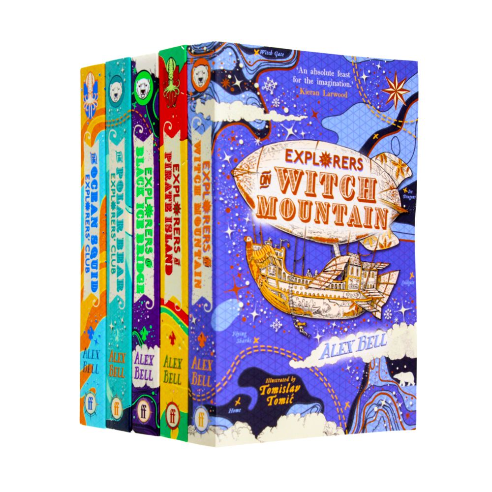 The Polar Bear Explorers Club 5 Books Collection Set by Alex Bell (Polar Bear Explorers Club, Explorers on Witch Mountain, Explorers on Black Ice Bridge, Ocean Squid Explorers Club & MORE)