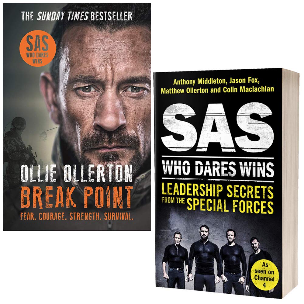 Σετ συλλογής βιβλίων Break Point By Ollie Ollerton &amp; SAS Who Dares Wins By Anthony Middleton 2