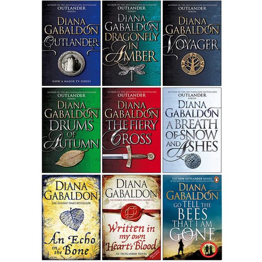 Diana Gabaldon Outlander Series 9 Books Collection Set (Outlander, Dragonfly in Amber, Voyager, Drums of Autumn, Fiery Cross, Breath of Snow & MORE)