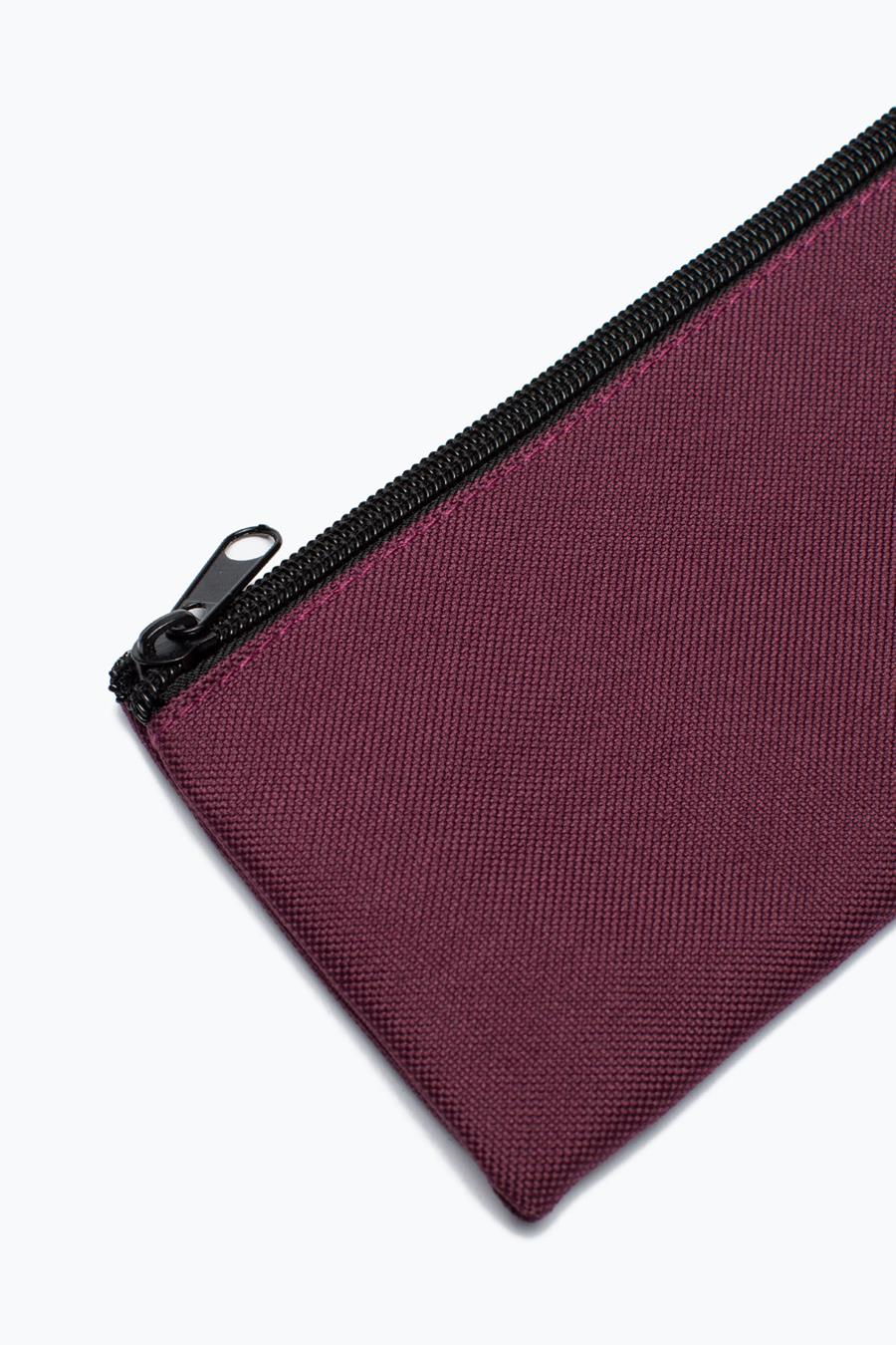 Hype Burgundy Crest Flat Pencil Case